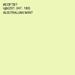 #EDF7B7 - Australian Mint Color Image